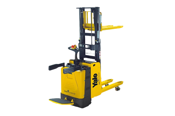 apilador doble eléctrico yale mp20xd con plataforma y capacidad de 2000 kg