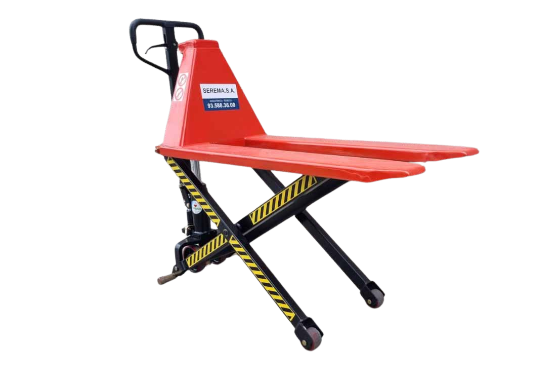 transpaleta manual de tijera 1500 kg con elevación 800 mm