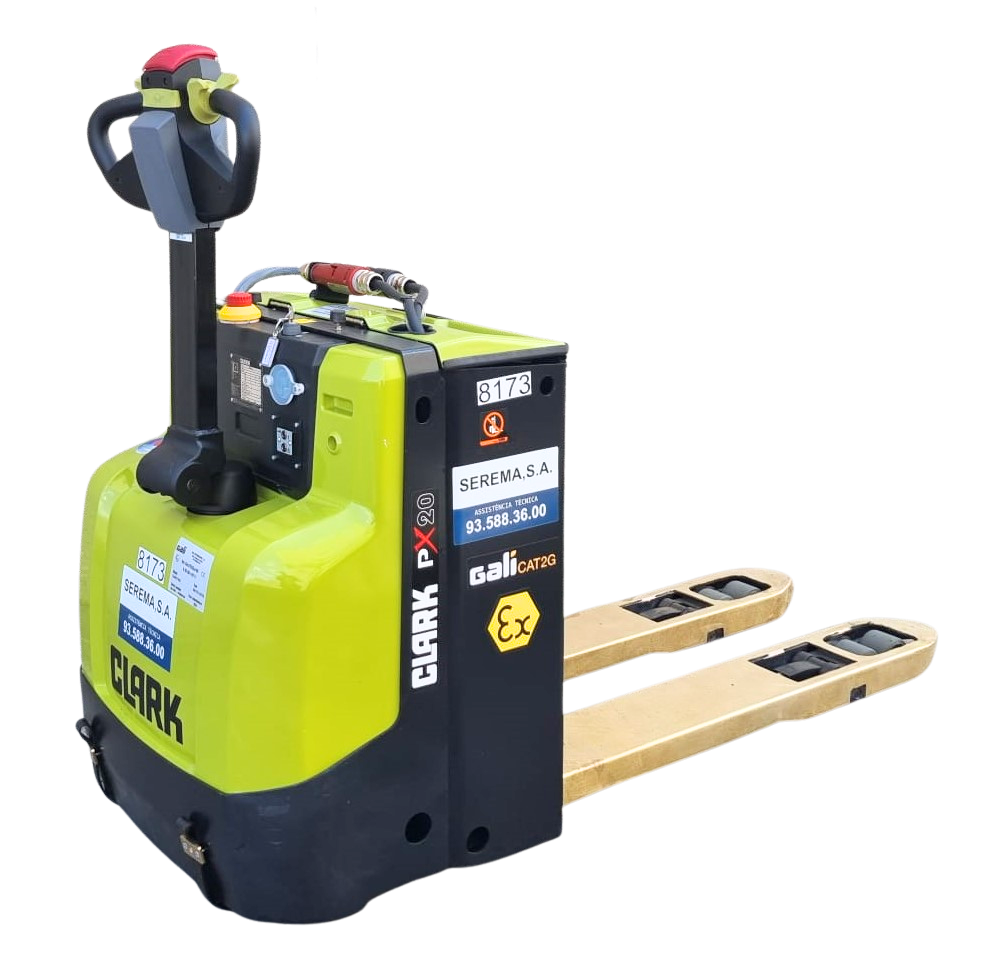 Transpaleta eléctrica ATEX Clark 2.000 kg para zona 1. Seguridad, eficiencia y cumplimiento normativo en entornos con riesgo de explosión.