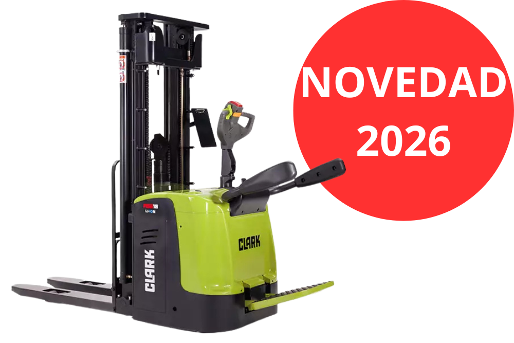 Apilador eléctrico CLARK RSE16 | 1600 kg con plataforma y alto rendimiento