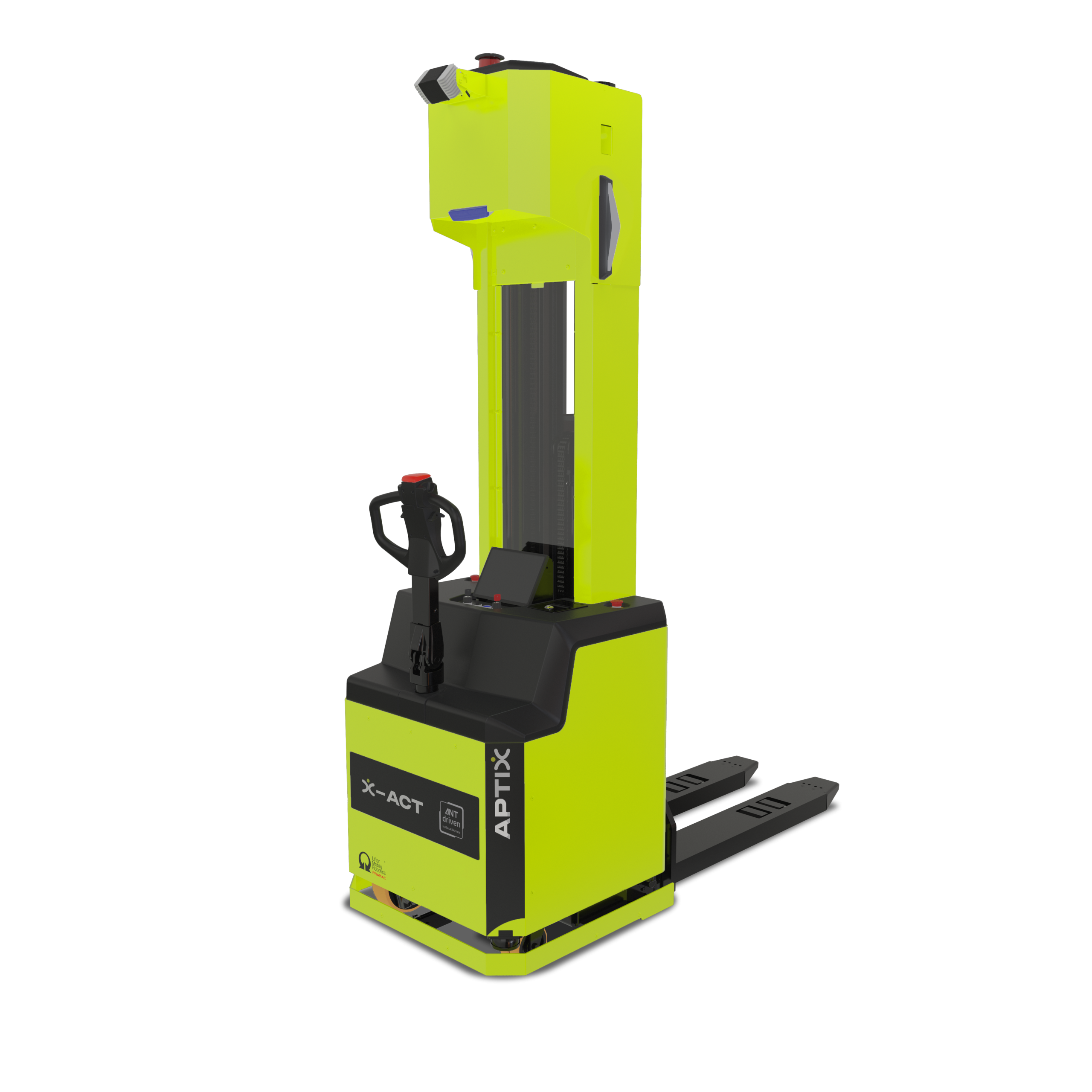 Pramac APTIX XL, apilador autónomo para transporte y almacenamiento de palets en almacenes industriales.
